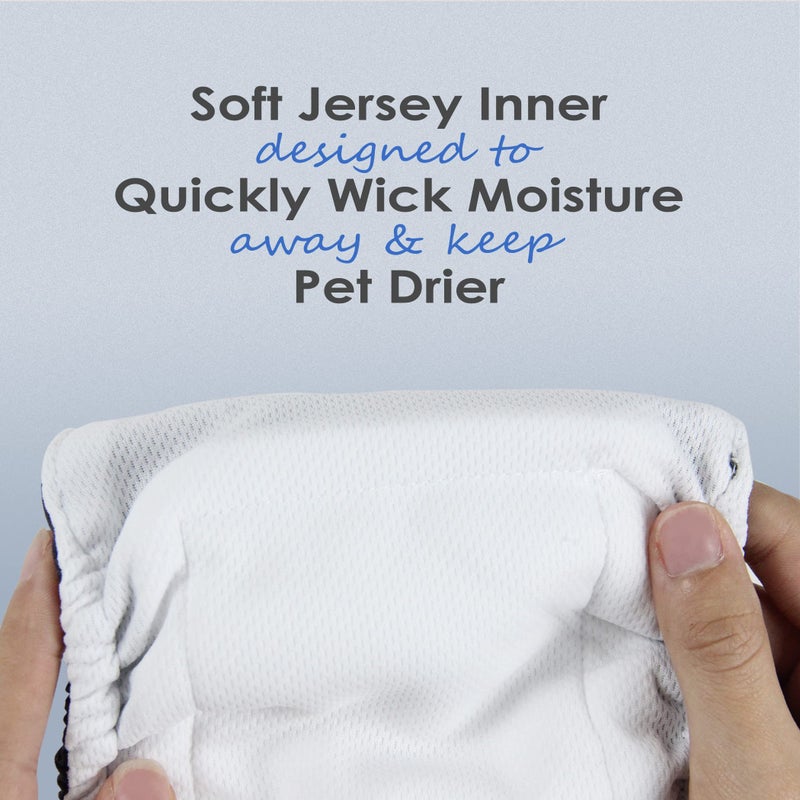 wegreeco Washable Dog Diapers - Washable Male Dog Belly Wrap - Pack of 3 - (Black,Blue,Olive,X-Small) - Image 5
